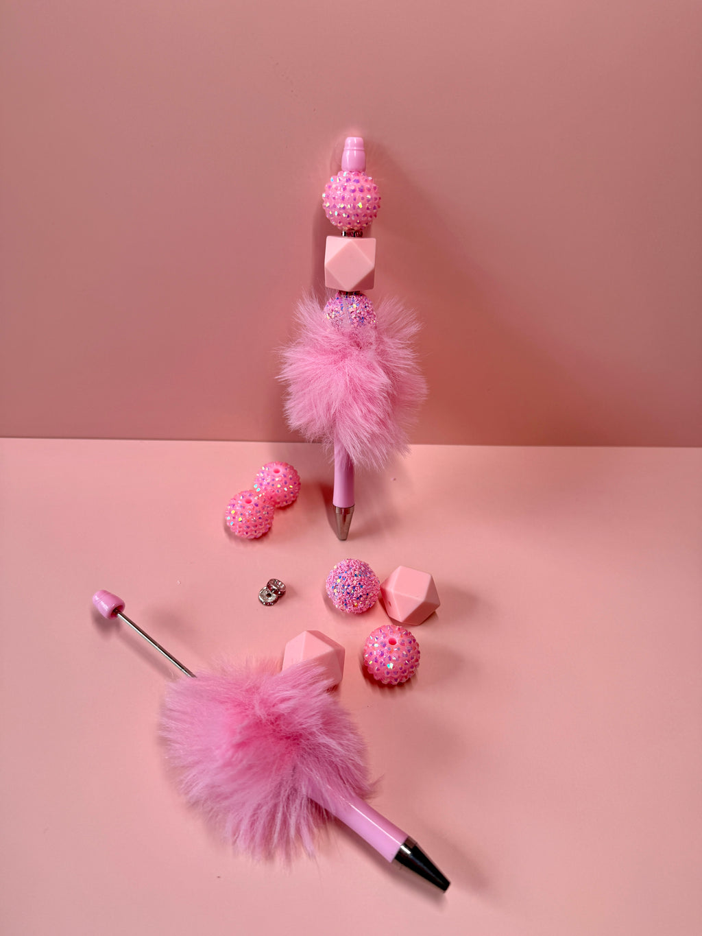Pink Sprinkle Puff Beaded Pen