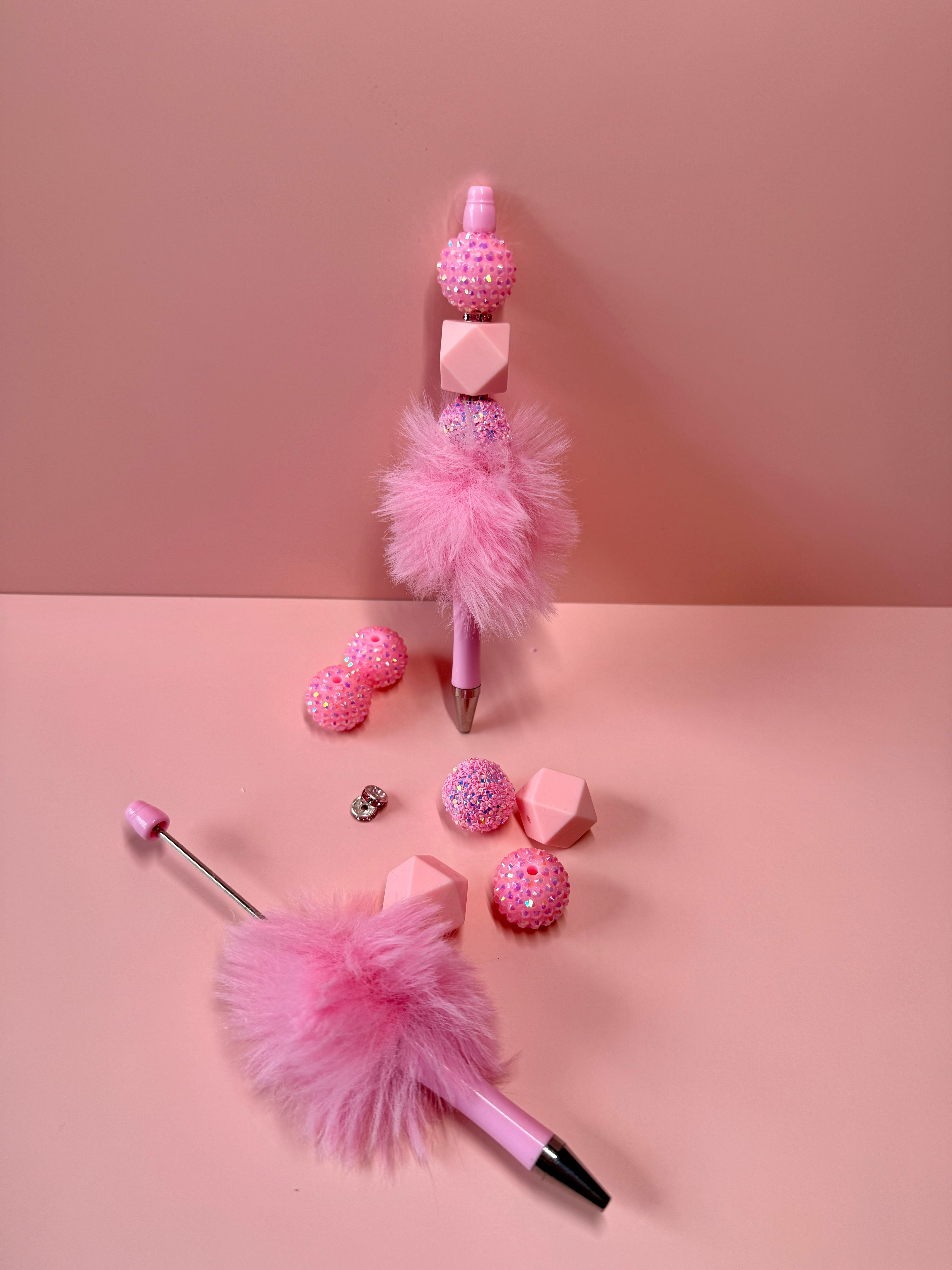 Pink Sprinkle Puff Beaded Pen
