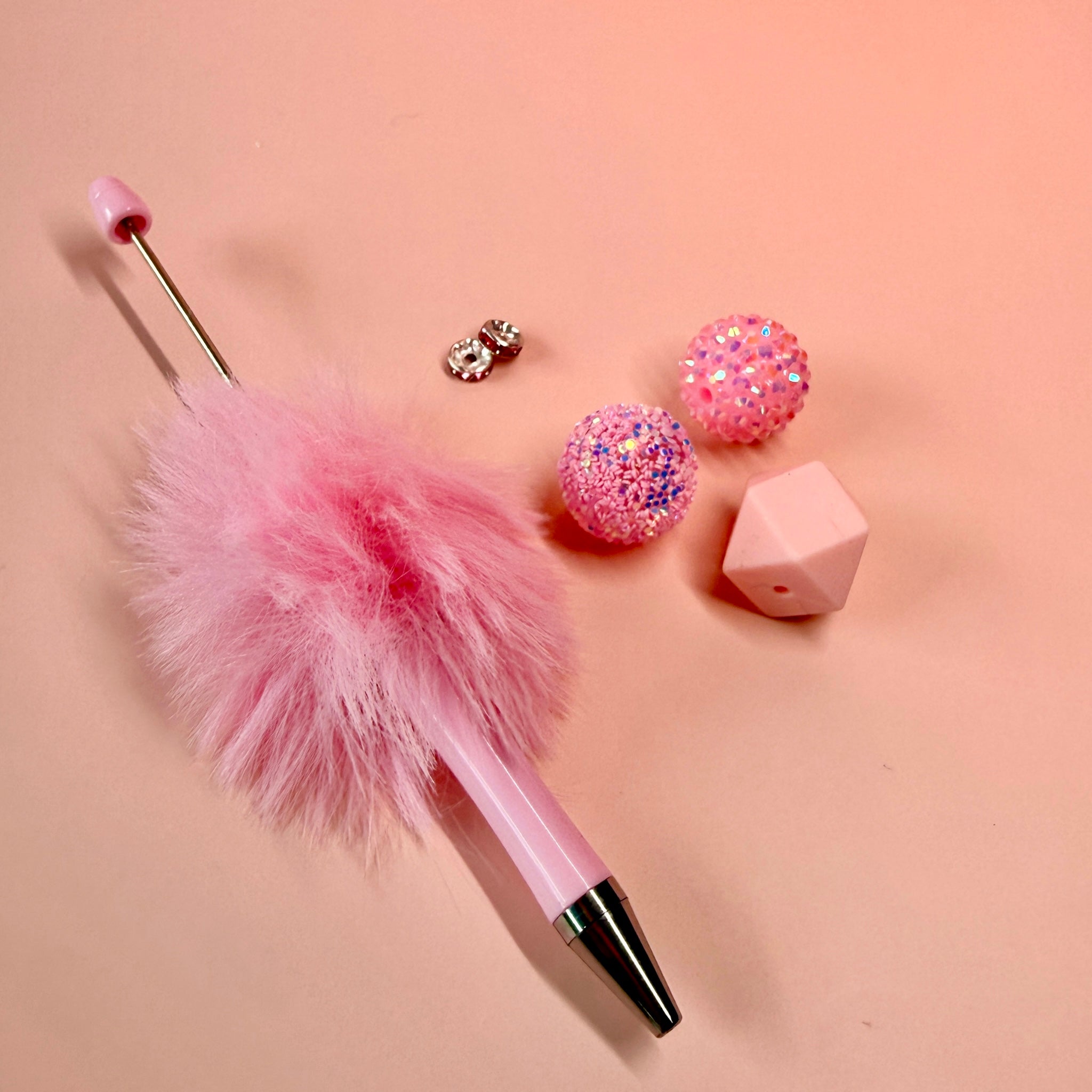 Pink Sprinkle Puff Beaded Pen